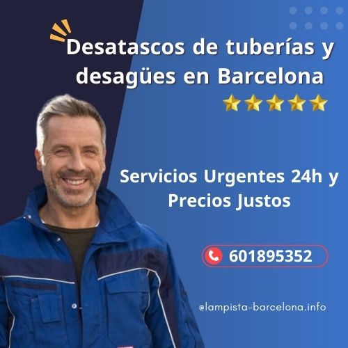 Desatascos de tuberías y desagües en Barcelona