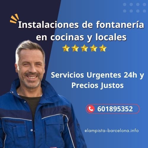 Instalaciones de fontanería en cocinas y locales