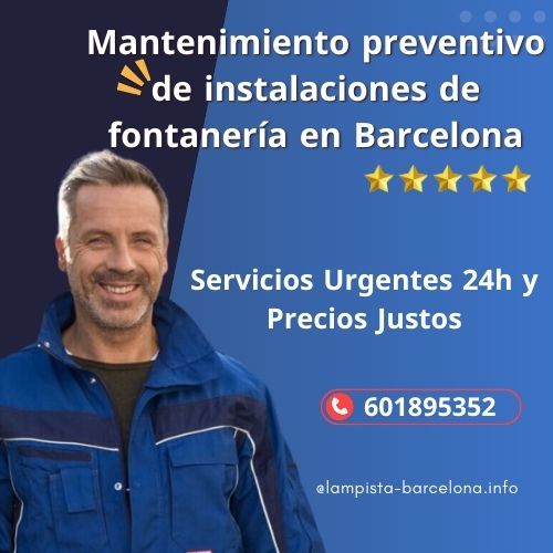 Mantenimiento preventivo de instalaciones de fontanería en Barcelona
